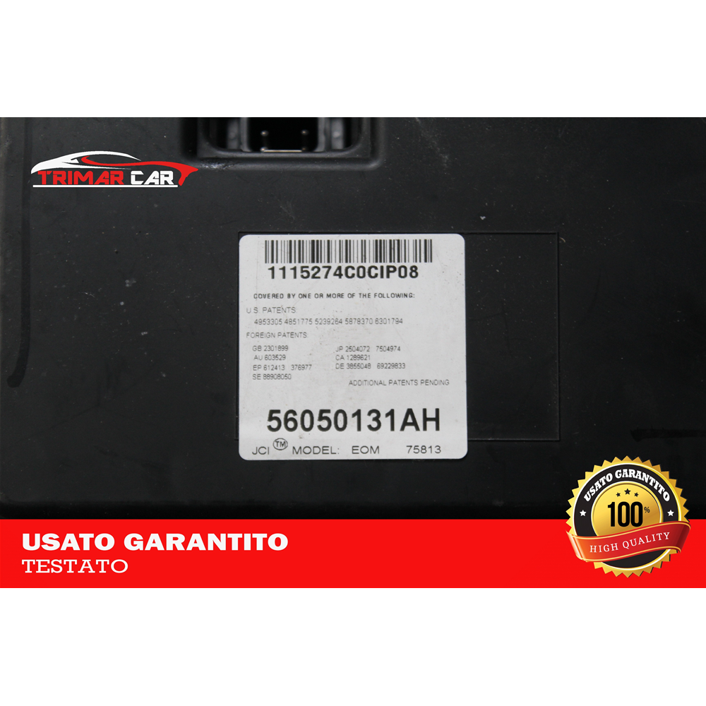 56050131AH PLAFONIERA LUCE INTERNA ABITACOLO JEEP GRAND CHEROKEE 3 III (WH,WK)(04-11) 3.0 CRD 4X4 218CV 160KW COD MOTORE: EXL