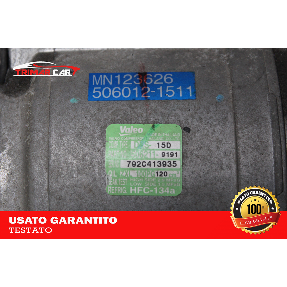 506012-1511 COMPRESSORE AC CLIMA MITSUBISHI L200 TRITON (KA,T,KB,T)(04-15) 2.5 DID 136CV 100KW COD MOTORE; 4D56