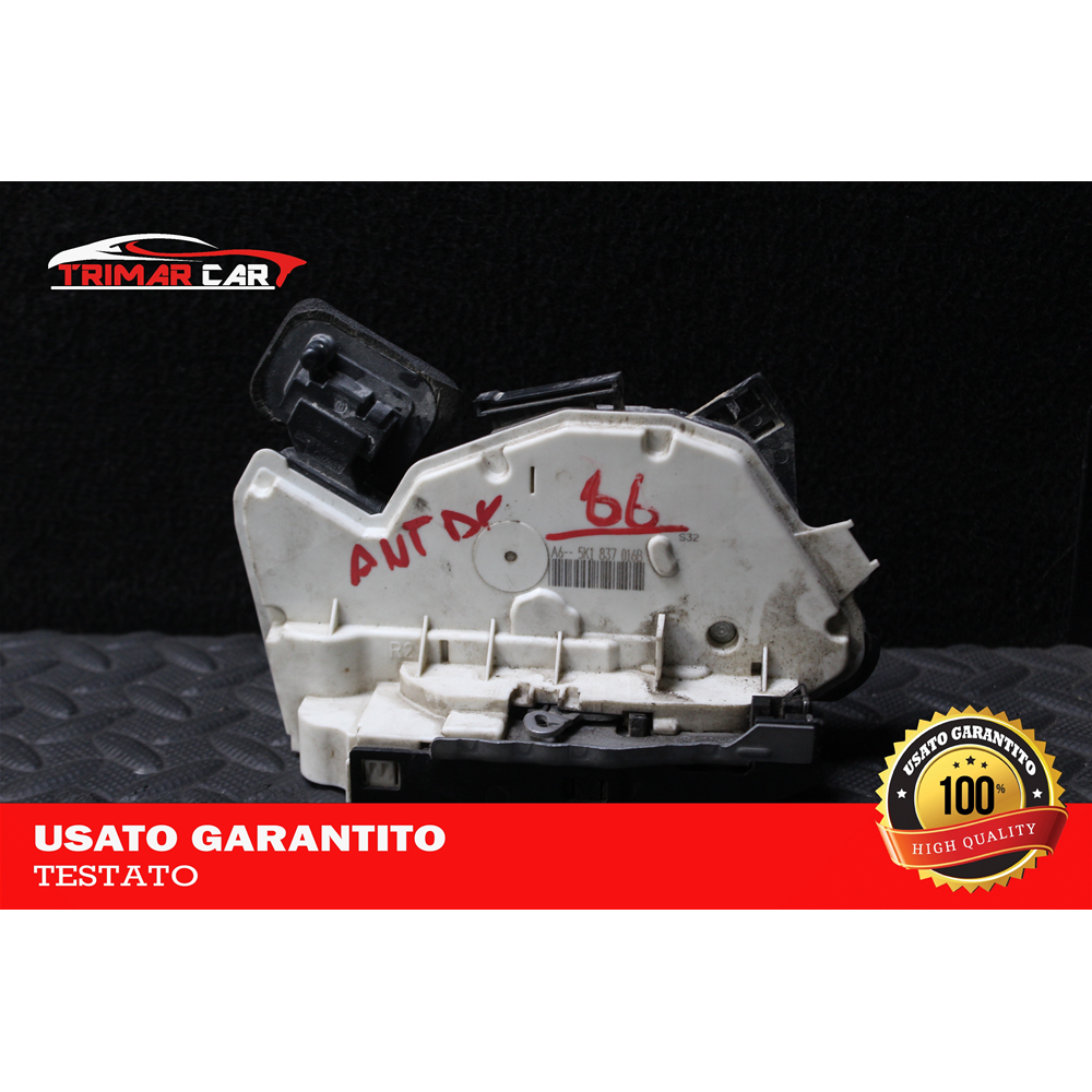 5K1837016 SERRATURA SPORTELLO ANTERIORE DESTRA VW POLO (6R,6C)(2009-2017) 1.6 TDI 90CV 66KW COD MOTORE: CAY