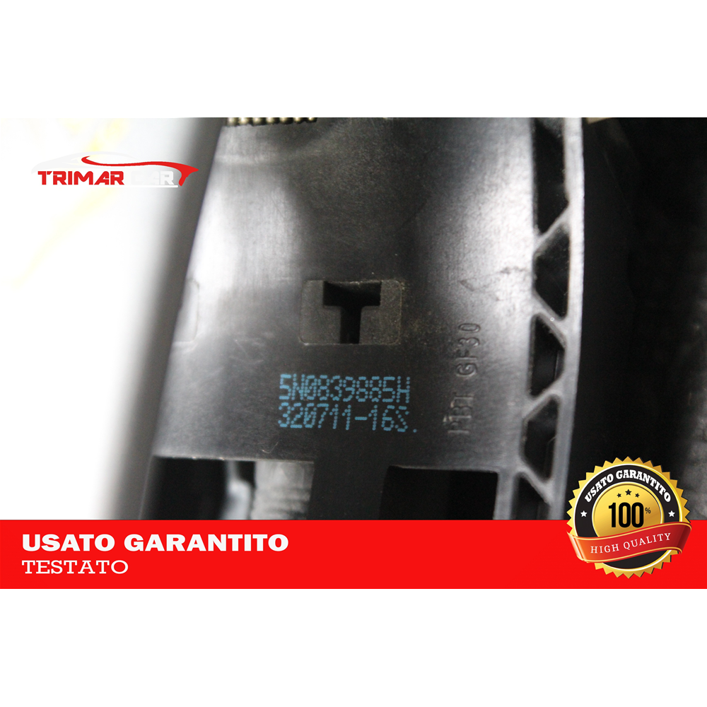 5N0839885H MANIGLIA ESTERNA ANTERIORE DESTRA VW POLO (6R,6C)(2009-2017) 1.6 TDI 90CV 66KW COD MOTORE: CAY