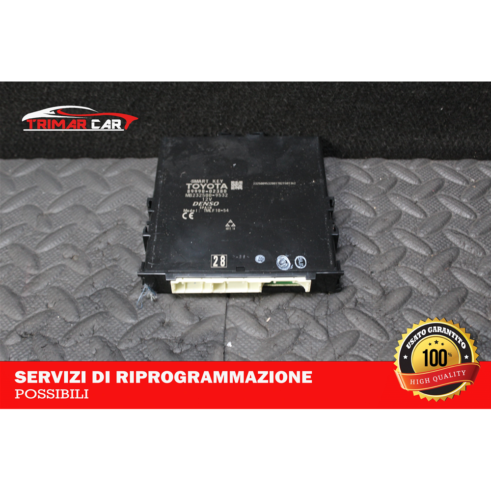 89990-02380 CENTRALINA CHIUSURA CENTRALIZZATA TOYOTA AURIS SW (E18)(2013 IN POI) 1.8 HYBRID 99CV 73KW COD MOTORE: 2ZR