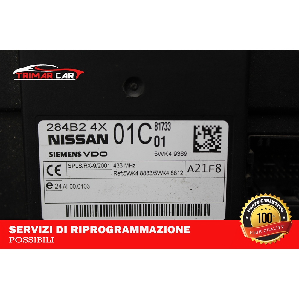 284B24X CENTRALINA COMFORT NISSAN NP300 NAVARA (D40)(2004 IN POI) 2.5 DCI 174CV 128KW COD MOT. YD25DDTI