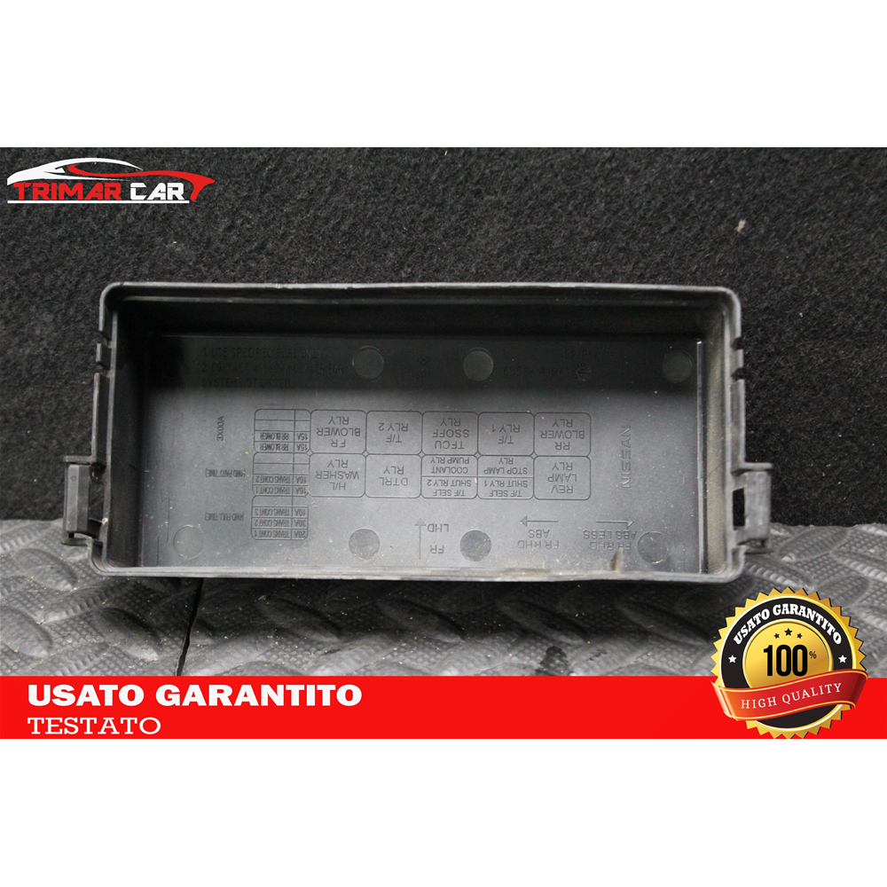 63564197 COVER COPERCHIO COPRI CENTRALINA PORTAFUSIBILI NISSAN NP300 NAVARA (D40)(2004 IN POI) 2.5 DCI 174CV 128KW COD MOT. YD25DDTI