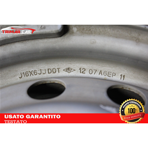 J16X6JJ R16 CERCHIO SINGOLO IN FERRO MITSUBISHI L200 TRITON (KA,T,KB,T)(04-15) 2.5 DID 136CV 100KW COD MOTORE 4D56