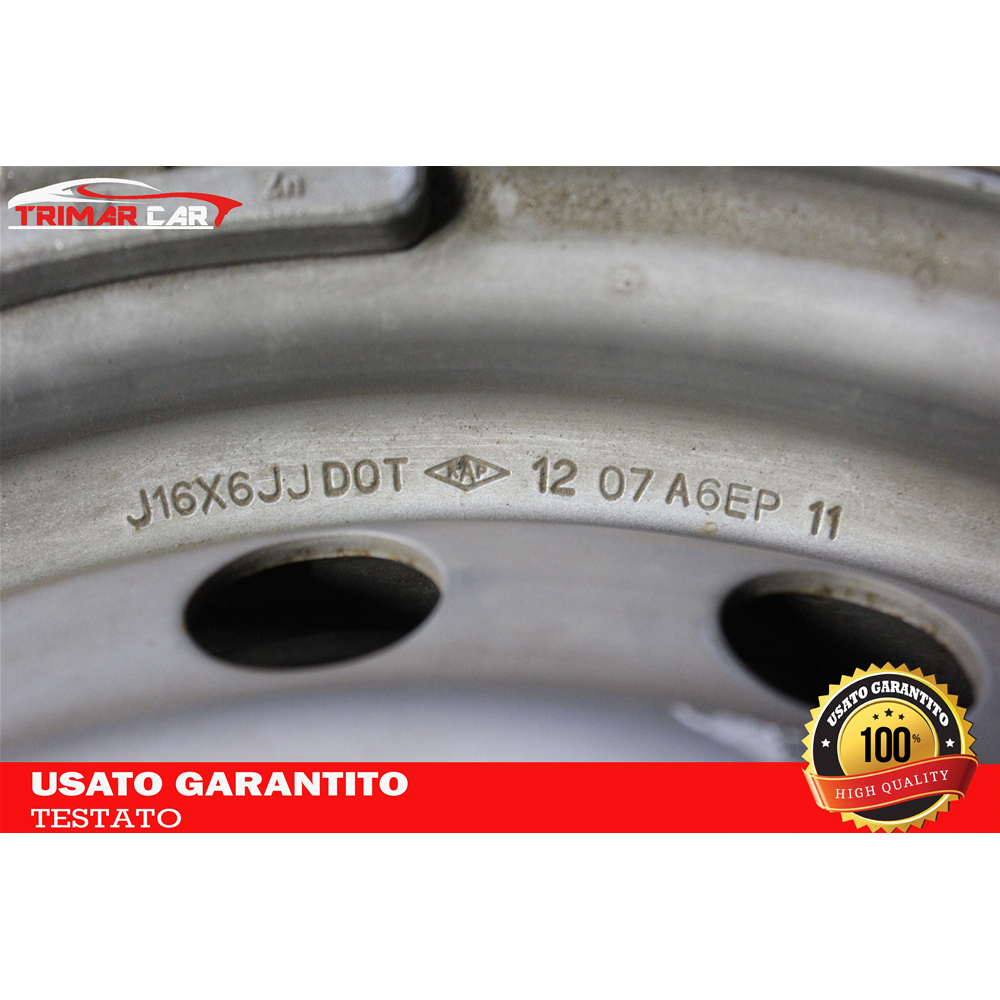 J16X6JJ R16 CERCHIO SINGOLO IN FERRO MITSUBISHI L200 TRITON (KA,T,KB,T)(04-15) 2.5 DID 136CV 100KW COD MOTORE 4D56