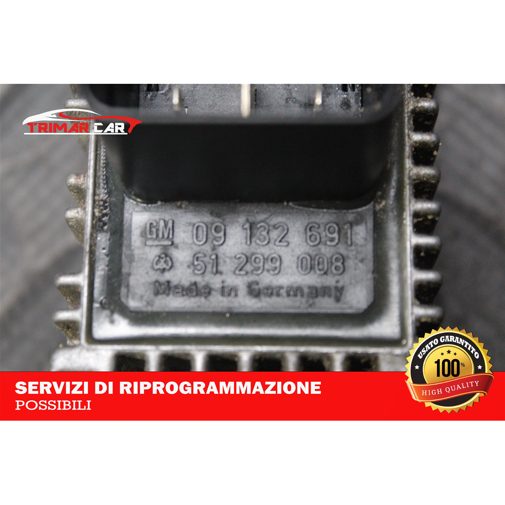 09132691 CENTRALINA RELÉ CANDELETTE OPEL ZAFIRA A (F75)(99-05) 2.0 DTI 16V 101CV 74KW
