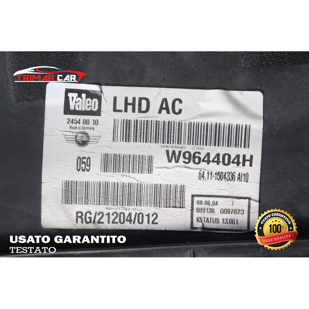 W964404H SCATOLA ALLOGGIAMENTO CLIMATIZZATORE MINI COOPER (R50,R53)(01-06) ONE D 1.4D 75CV 55KW COD MOT. 1ND