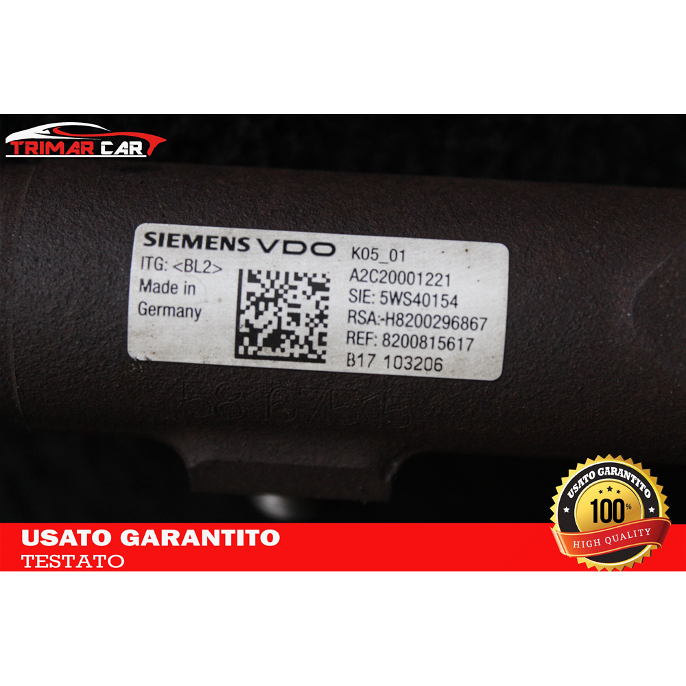 A2C20001221 5WS40154 TUBO FLAUTO RAIL INIEZIONE NISSAN QASHQAI 1 I (J10,JJ10)(06-13) 1.5 DCI