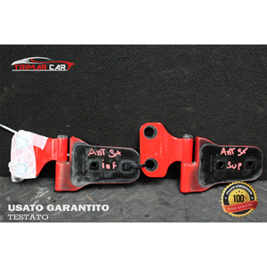 68297679 COPPIA CERNIERE INFERIORE SUPERIORE PORTA ANTERIORE SX JEEP WRANGLER 4 IV (JL)(2017 IN POI) 2.2 MULTIJET II 147KW // 200 CV COD. EBH