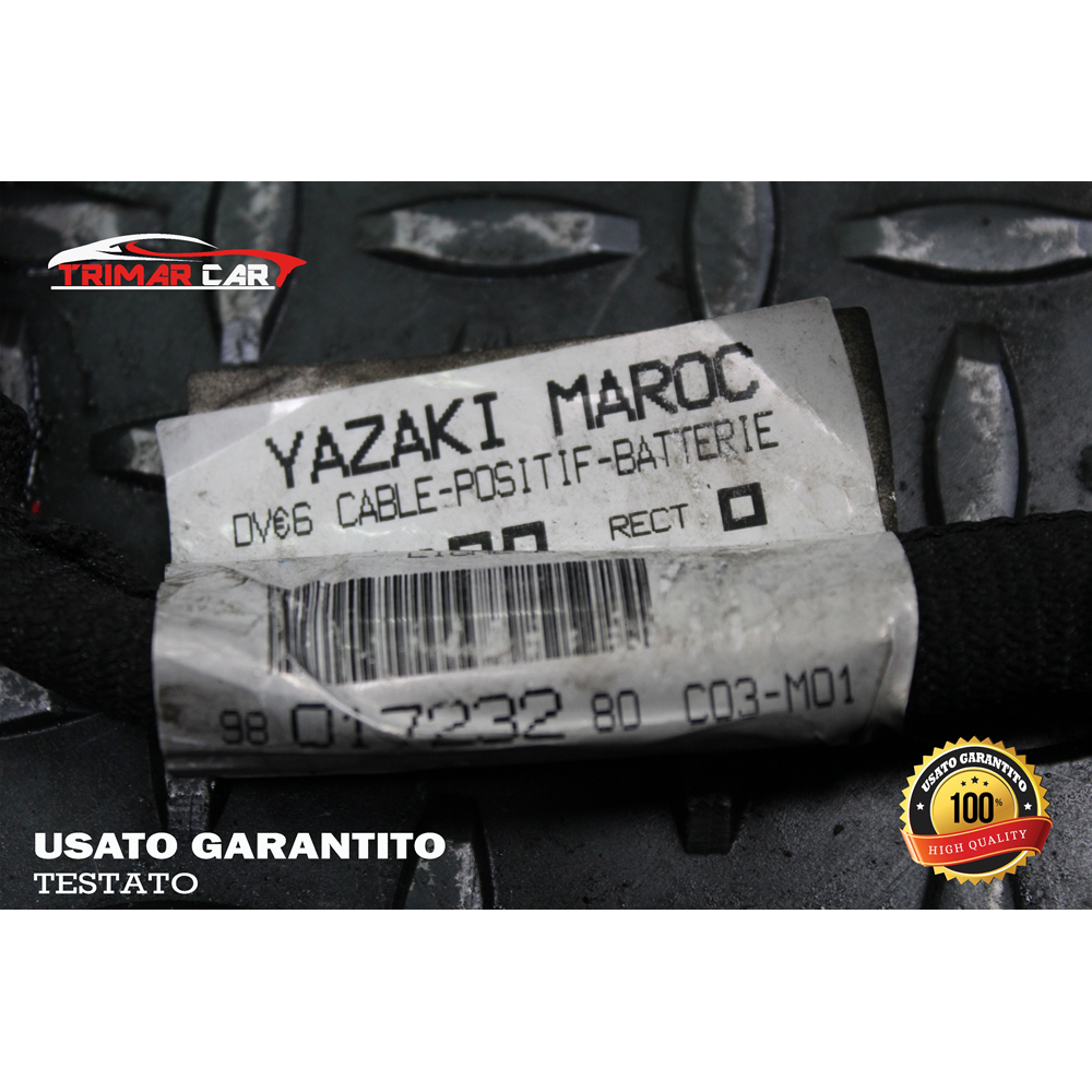 9801723280 CAVO CABLAGGIO BATTERIA PEUGEOT 208 (2012 IN POI) 1.6 HDI COD MOTORE: BHY