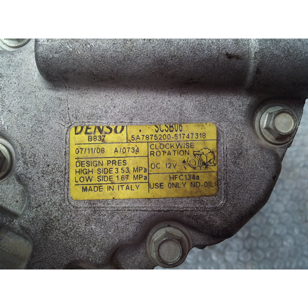 51747318 COMPRESSORE AC CLIMA FIAT ABARTH LANCIA