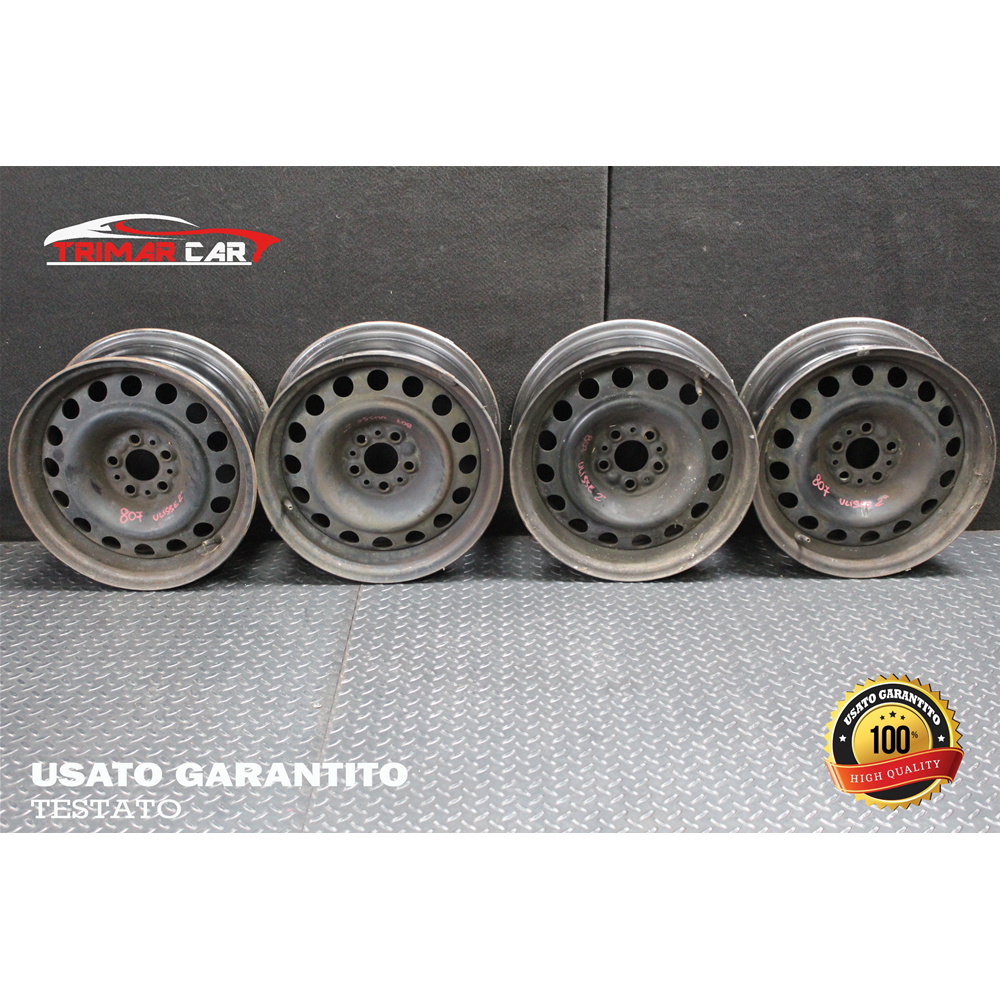 R15 SET 4 CERCHI IN FERRO PEUGEOT 807 (E)(2002-2014)