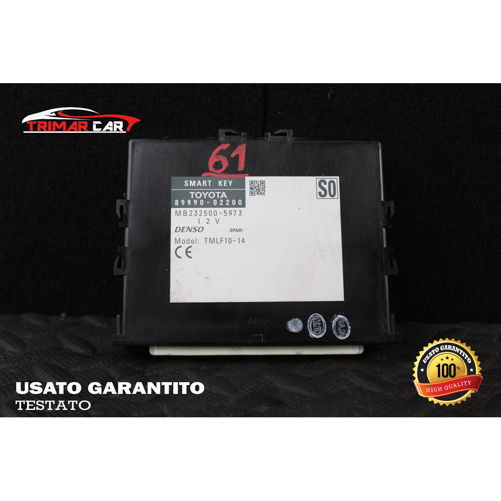 89990-02200 CENTRALINA LETTORE SCHEDA CHIAVE TOYOTA AURIS (E18)(2012 IN POI) 1.8 HYBRID 99CV COD.MOT. 2ZR-FXE