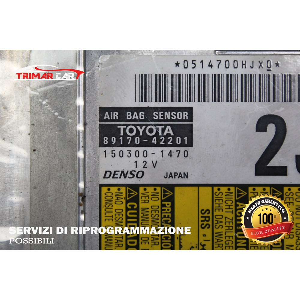 89170-42201 KIT AIRBAG COMPLETO TOYOTA RAV4 3 III (A3)(05-13) 2.0 4WD 152CV 112KW COD MOT; 1AZFE