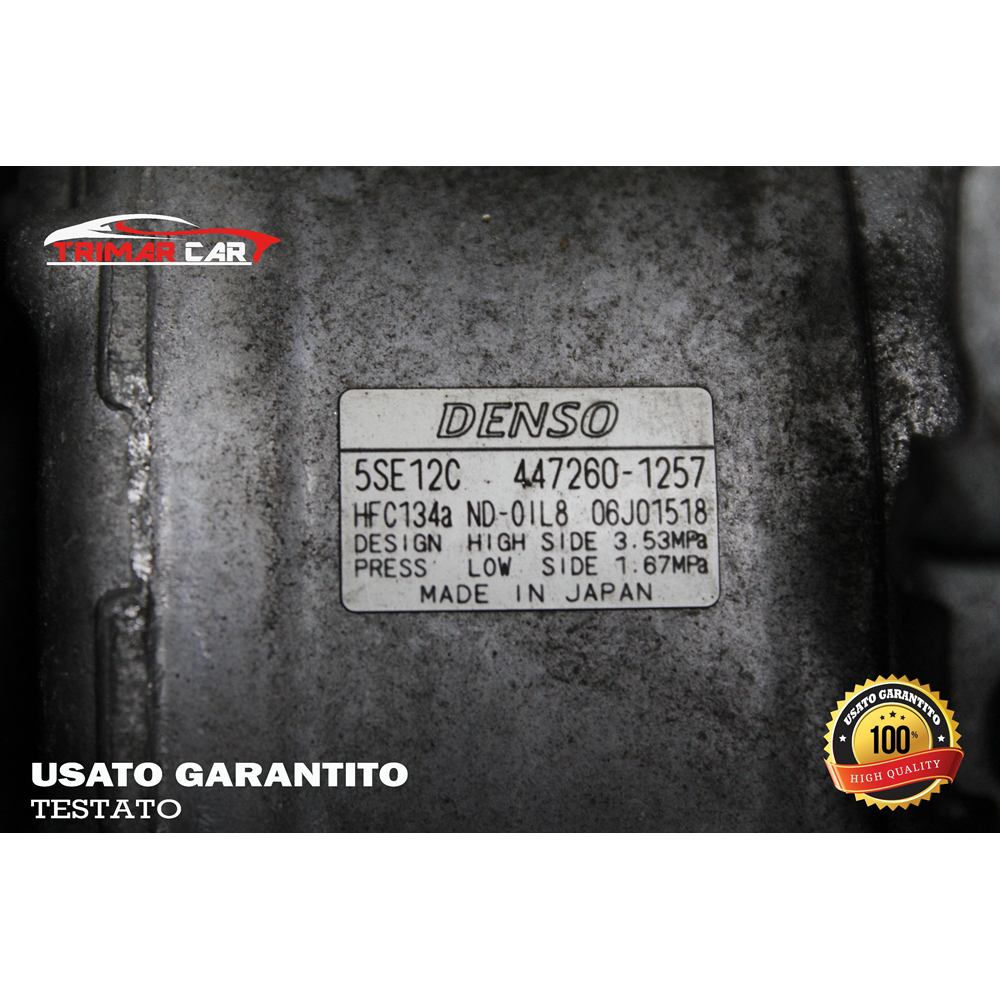 447260-1257 COMPRESSORE AC CLIMA TOYOTA RAV4 3 III (A3)(05-13) 2.0 4WD 152CV 112KW COD MOT; 1AZFE