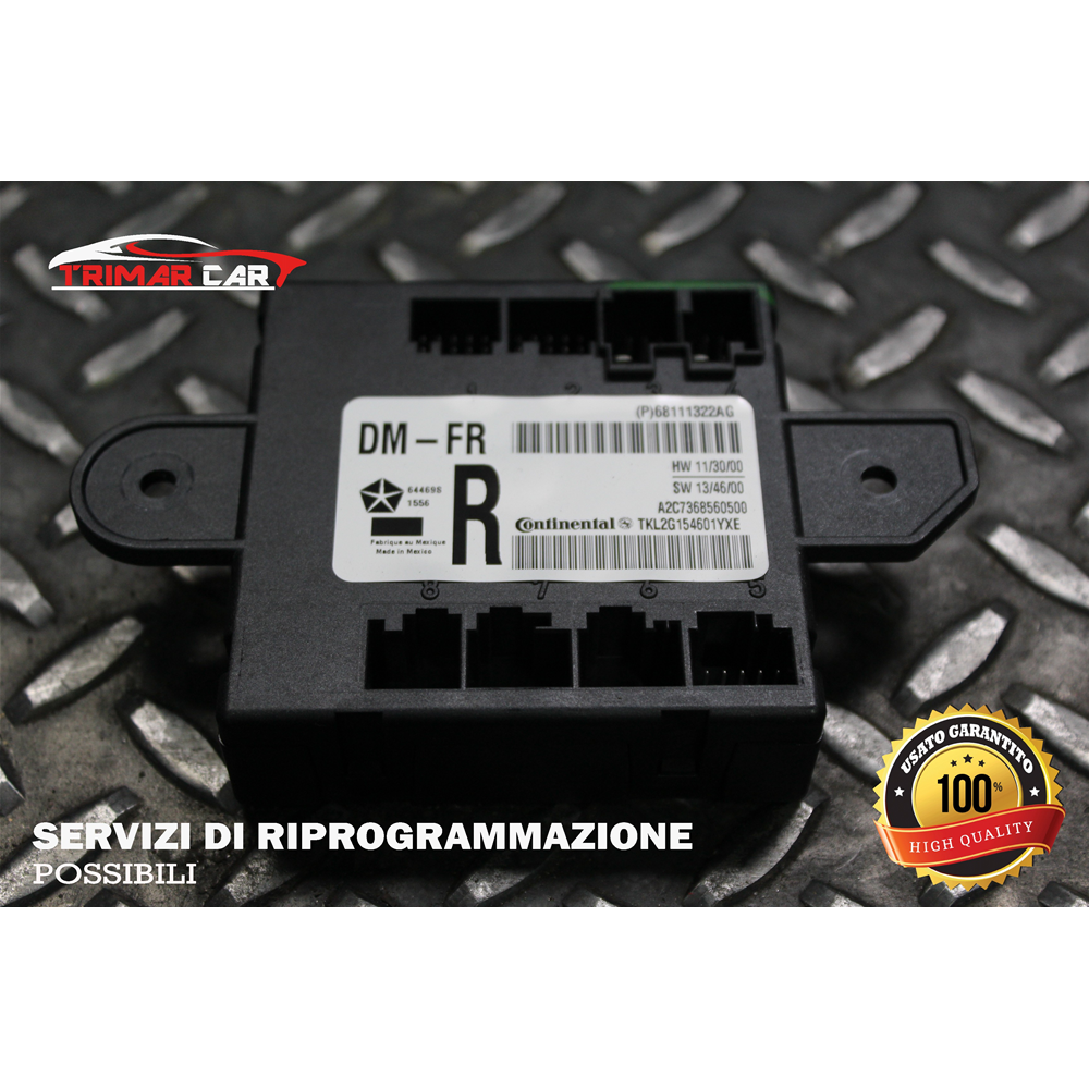 68111322AG CENTRALINA PORTA PORTIERA ANTERIORE DESTRA JEEP CHEROKEE 5 (KL)(2013 IN POI)  2.2 CRD 4X4 200CV 147KW SIGLA MOT. LAU61