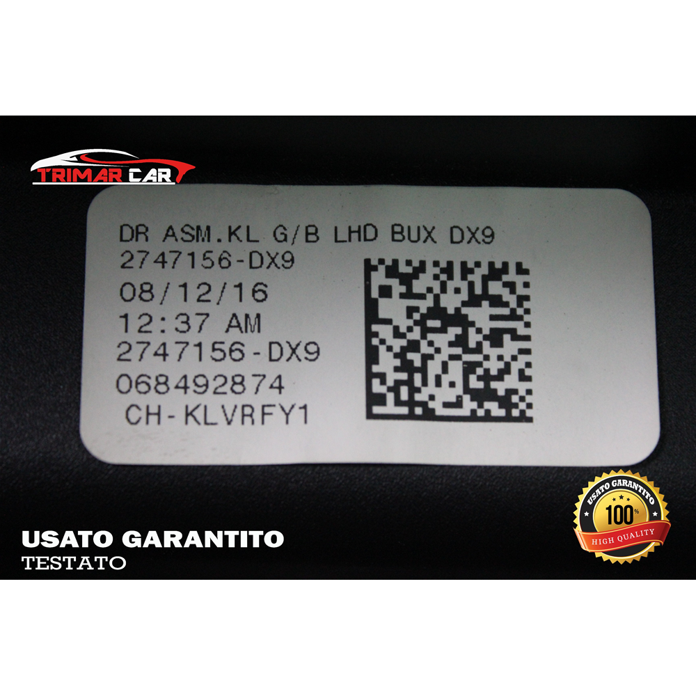 68492874CH COPERCHIO CASSETTO VANO PORTAOGGETTI JEEP CHEROKEE 5 (KL)(2013 IN POI)  2.2 CRD 4X4 200CV 147KW SIGLA MOT. LAU61