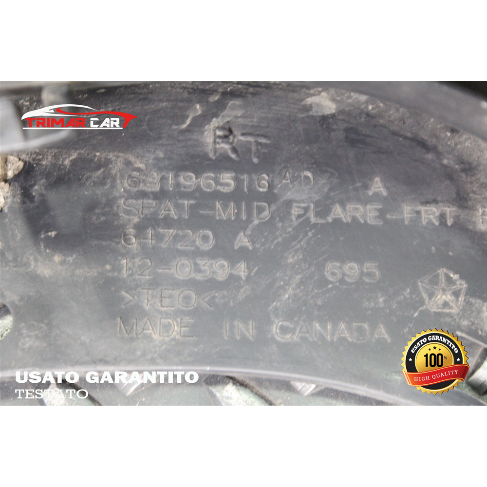 68196516AD SPOILER PARAFANGO ANTERIORE DESTRO JEEP CHEROKEE 5 (KL)(2013 IN POI) 2.2 CRD 200CV 147KW DAL 2013 DIESEL SIGLA MOT. LAU74