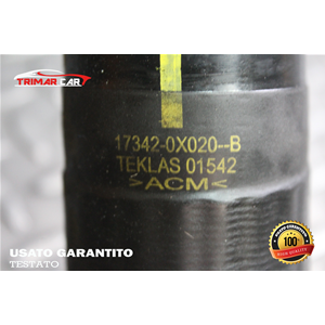 17342-0X020 TUBO MANICOTTO INTERCOOLER TURBO TOYOTA AVENSIS (T27)(2008 IN POI) 1.6D4D 82KW COD.MOT. 1WW