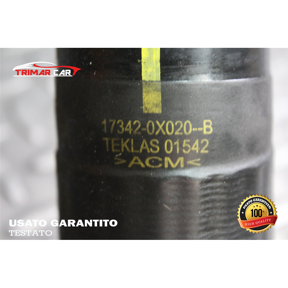 17342-0X020 TUBO MANICOTTO INTERCOOLER TURBO TOYOTA AVENSIS (T27)(2008 IN POI) 1.6D4D 82KW COD.MOT. 1WW