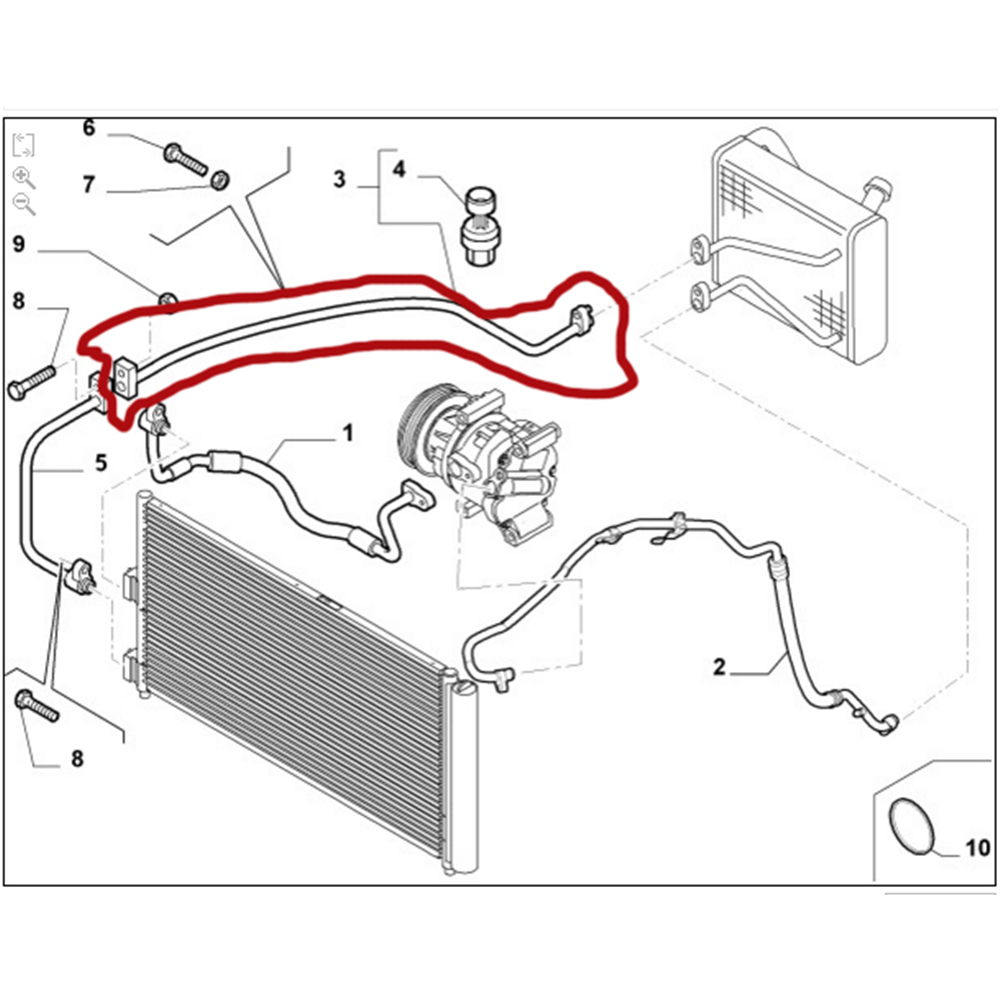 TUBO ARIA CONDIZIONATA CLIMA LANCIA YPSILON (843) 1.3 MJT [03-11] 51726787