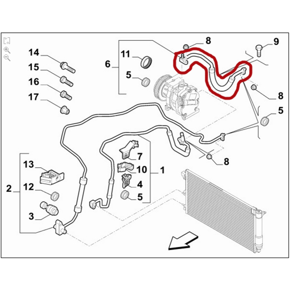 TUBO ARIA CONDIZIONATA CLIMA LANCIA YPSILON (312) [2011] 51888310