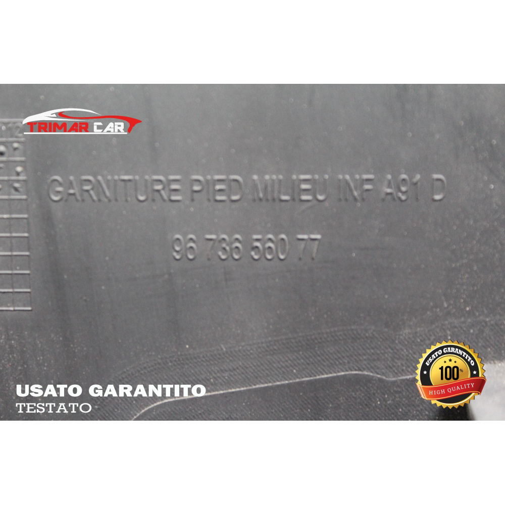 9673656077 MODANATURA RIVESTIMENTO MONTANTE INF DESTRO PEUGEOT 208 I (CA , CC)(2012 IN POI)