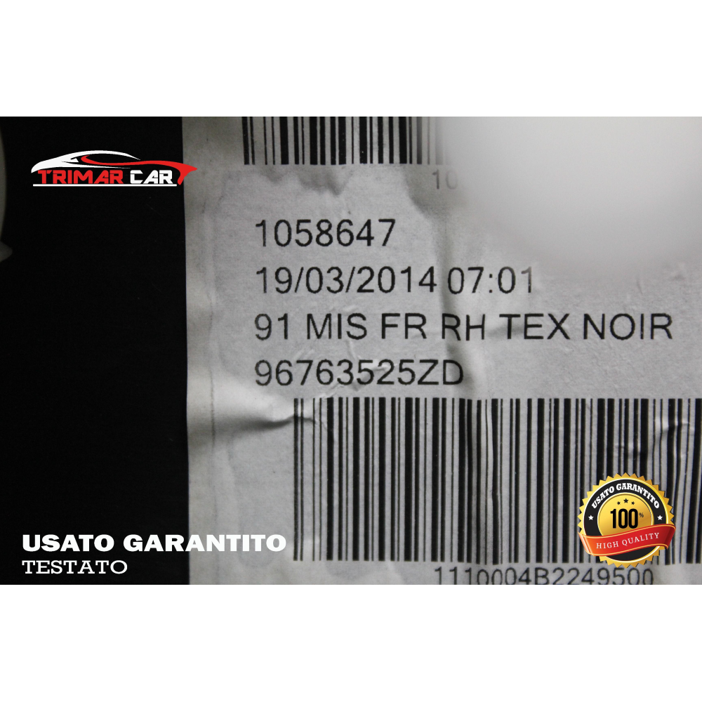 96763525ZD PANNELLO PORTIERA ANTERIORE DESTRA PEUGEOT 208 I (CA , CC)(2012 IN POI)