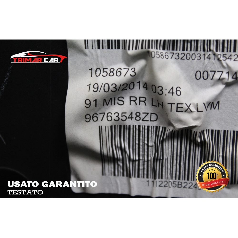 96763548ZD PANNELLO PORTIERA POSTERIORE SINISTRA PEUGEOT 208 I (CA , CC)(2012 IN POI)