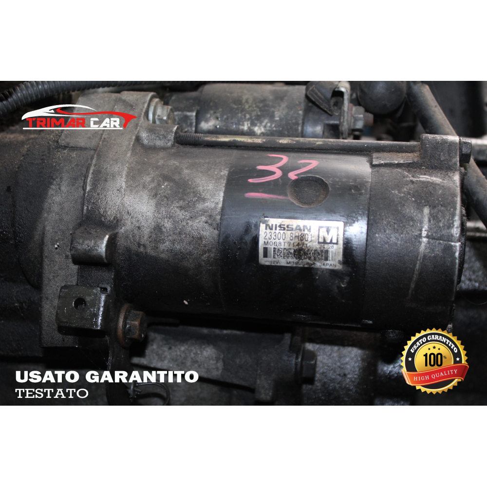 233008H801 MOTORINO AVVIAMENTO NISSAN ALMERA 2 II (N16)(2000 IN POI) 2.2 DCI 136CV 100KW COD MOTORE; YD22