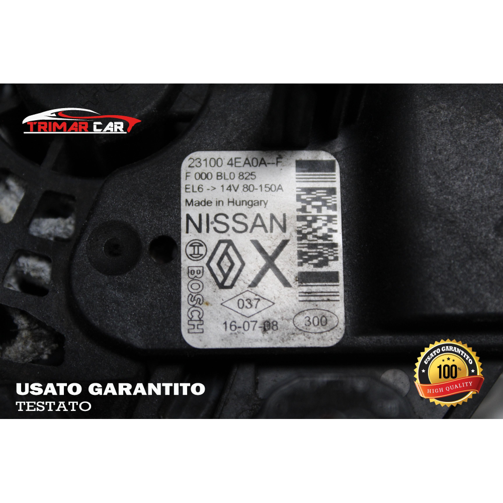 14V 80-150A F000BLO825 231004EA0A ALTERNATORE NISSAN RENAULT