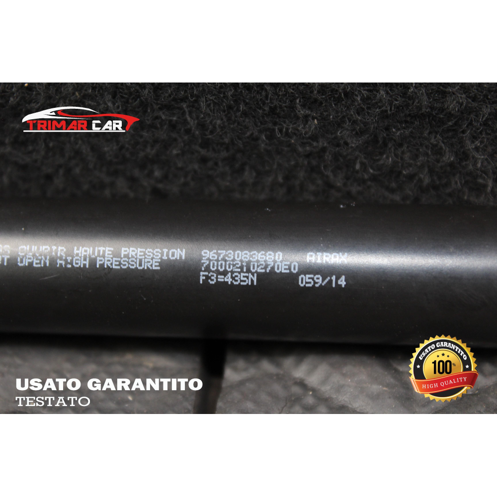 9673083680 COPPIA MOLLE COFANO PORTELLONE POSTERIORE PEUGEOT 208 I (CA , CC)(2012 IN POI)