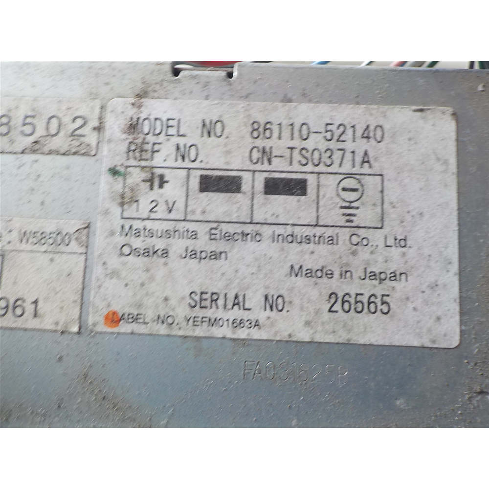 AUTORADIO COMPUTER DI BORDO TOYOTA YARIS DAL 2000 COD: 8611052140