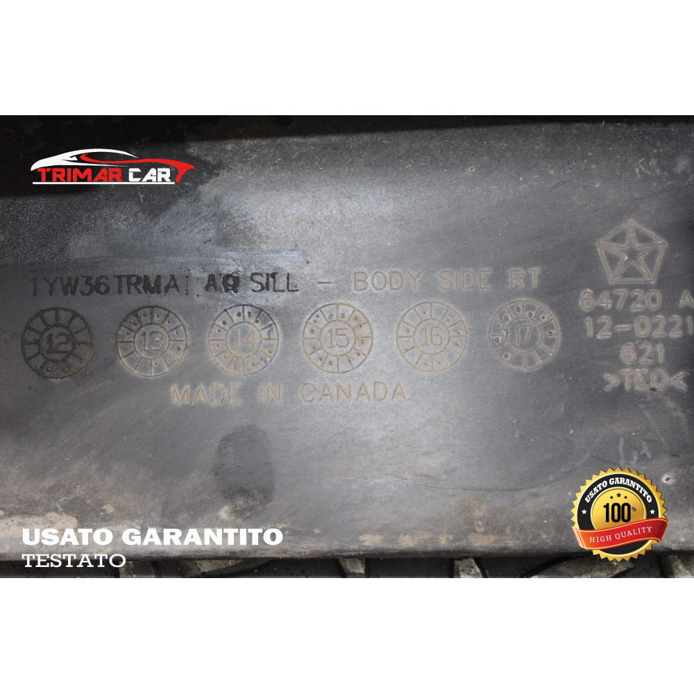 1YW36TRMA COPPIA MINIGONNE SOTTOPORTA LATERALI JEEP CHEROKEE 5 (KL)(2013 IN POI) 2.2 CRD COD.MOT. LAU61