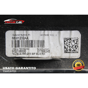 68316002AA FASCIONE PASSARUOTA POSTERIORE DESTRO JEEP CHEROKEE 5 (KL)(2013 IN POI) 2.2 CRD COD.MOT. LAU61