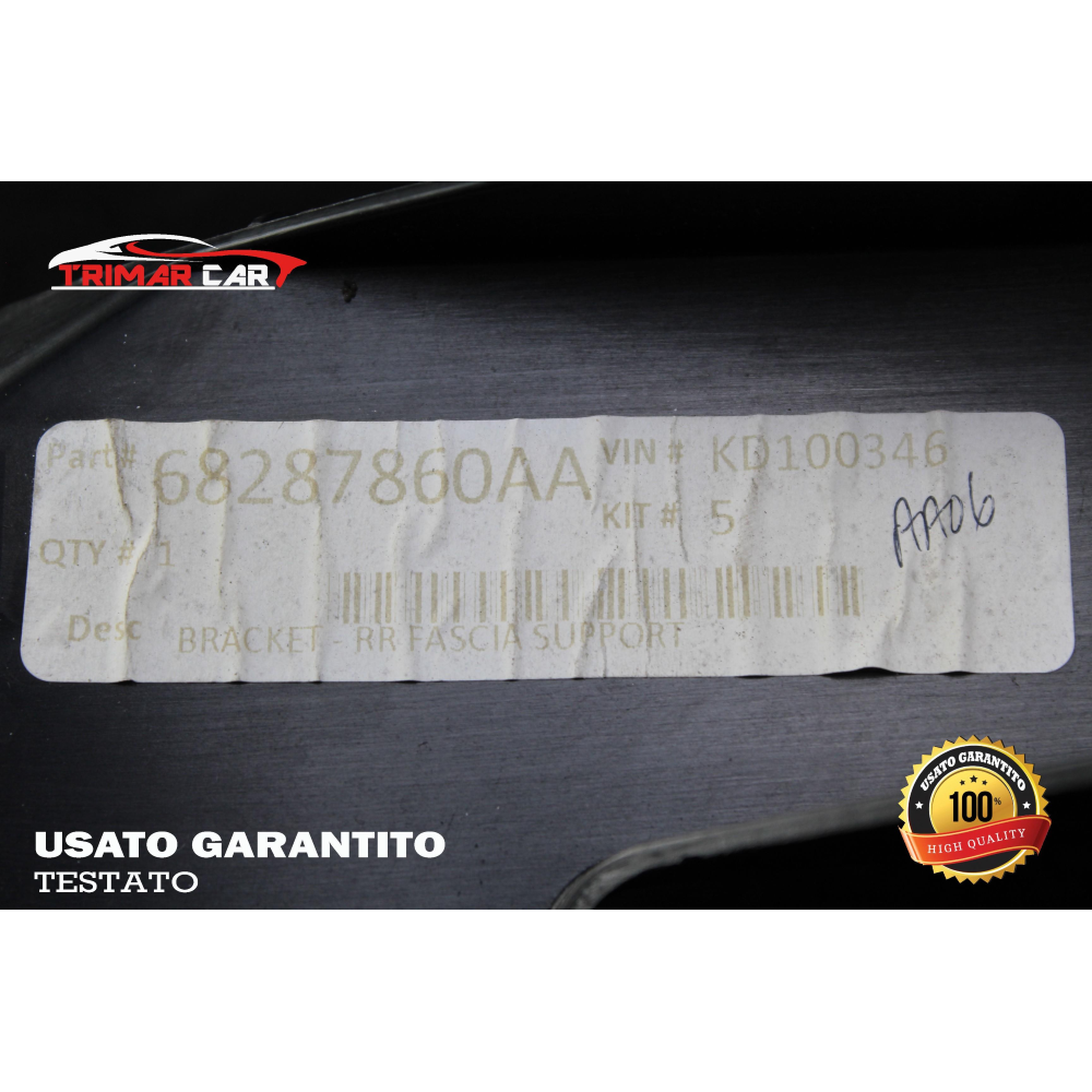 68287860AA SUPPORTO PARAURTI POSTERIORE DESTRO JEEP CHEROKEE 5 (KL)(2019 IN POI) 2.2 CRD COD.MOT. LAU61