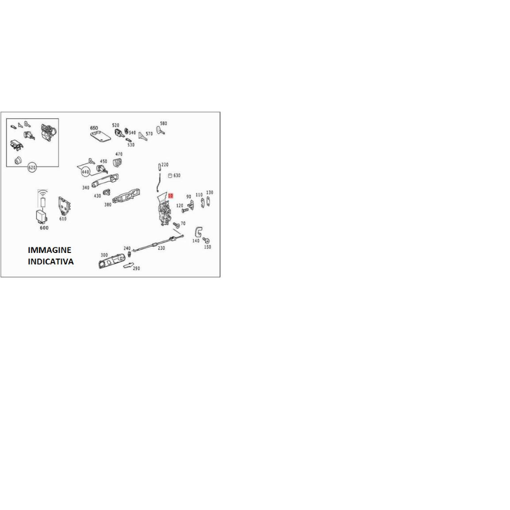 SERRATURA ANTERIORE SINISTRA MERCEDES BENZ SLK (R170)(1996-2004) 1707200135