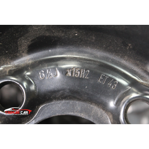 46810498 CERCHIO SINGOLO IN FERRO FIAT STILO (192)(2001-2010) R15 ET43 4 BULLONI