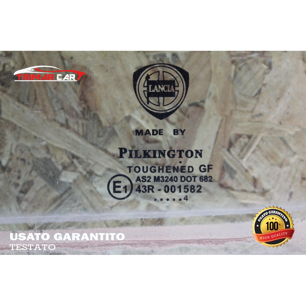 VETRO SCENDENTE PORTA ANTERIORE DESTRA LANCIA YPSILON 2 (843)(2003-2011) 1.3 JTD 70CV 51KW COD MOT; 188A9000