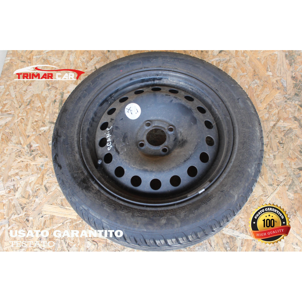 205/55/R16/91V MICHELIN PILOT PRIMACY GOMMA + CERCHIO SINGOLO IN FERRO RENAULT SCENIC 2 II (JM0/1)(03-09)