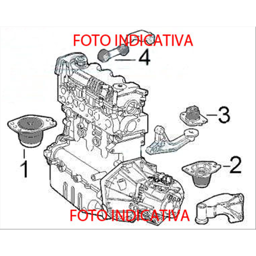 SUPPORTO MOTORE ANT DX OPEL CORSA D 1.0 1.2 1.4 BZ COD: 13130739