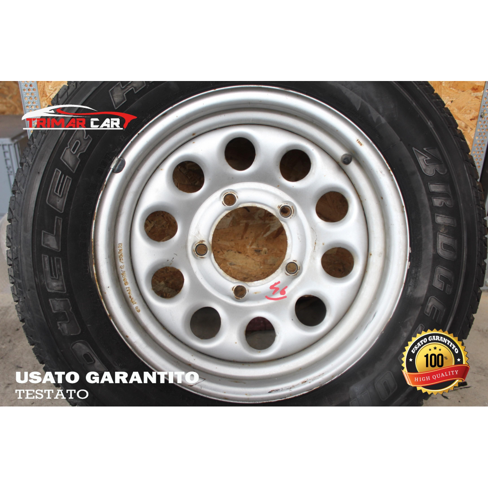 R15 CERCHIO SINGOLO IN FERRO SUZUKI JIMNY (FJ)(1998-2018) 1.3 16V 4WD 80CV 59KW COD MOT; G13B