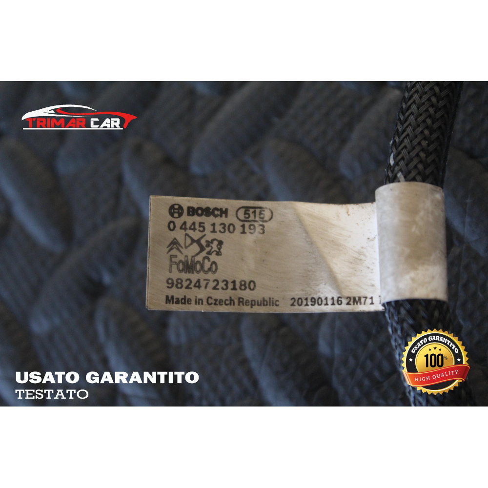 0445130193 TUBO RITORNO CARBURANTE INIETTORE PEUGEOT 308 2 II (2013 IN POI) 1.5 BLUEHDI COD.MOT. YHZ