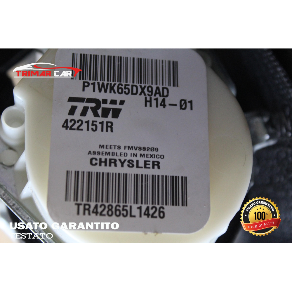 1WK65DX9AD CINTURA SICUREZZA POSTERIORE SINISTRA JEEP CHEROKEE 5 (KL)(2013 IN POI)