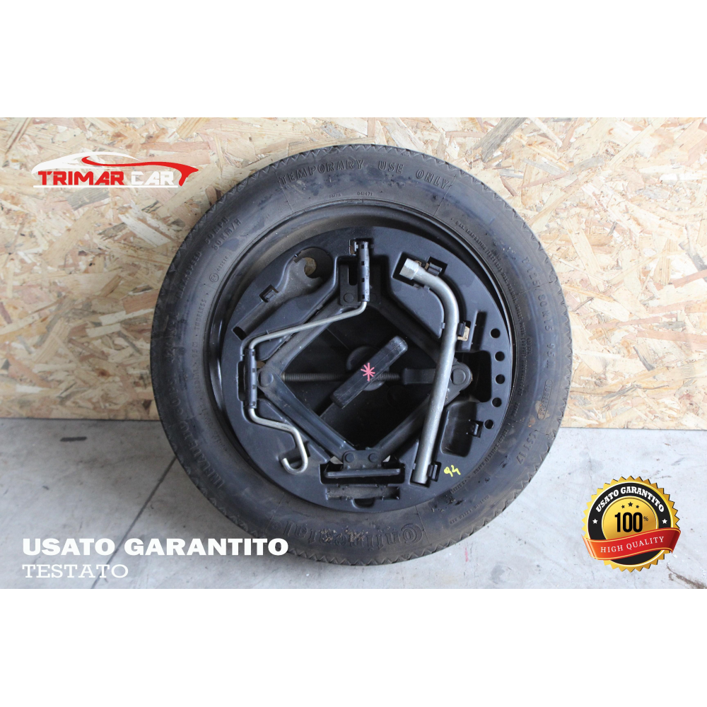 125/80 R15 KIT RUOTINO DI SCORTA CON ACCESSORI  ALFA ROMEO 156 (932)(97-05) 1.9 JTD 115CV 85KW COD MOT; 937A2000