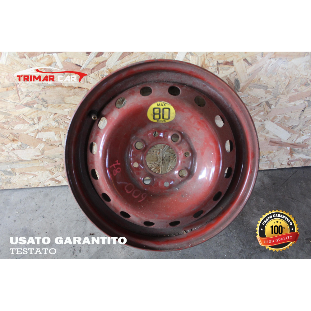 R13 RUOTINO DI SCORTA CERCHIO SINGOLO IN FERRO FIAT SEICENTO / 600 (187)(98-10)