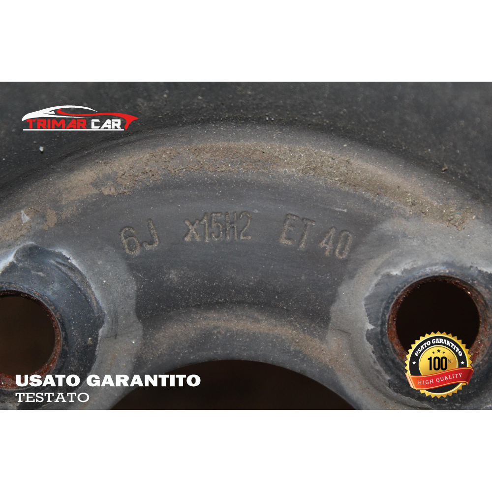 6JX15H2 R15 CERCHIO SINGOLO IN FERRO FIAT IDEA (350)(2003-2012)