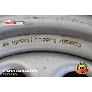 R15 SET 4 CERCHI IN FERRO SUZUKI JIMNY (FJ)(1998-2018) 1.3 16V 4WD 80CV 59KW COD MOT; G13B