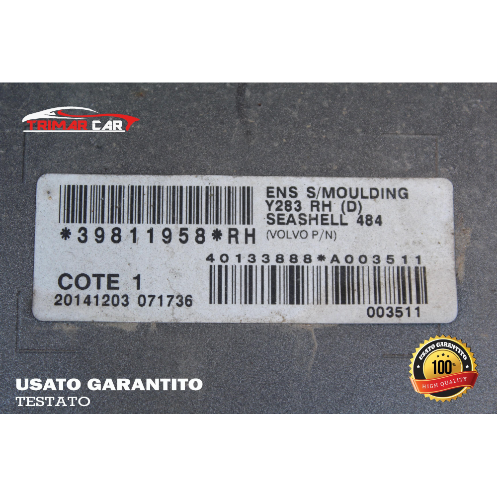 31333005 COPPIA MINIGONNE SOTTOPORTA LATERALI VOLVO V60 SW(155)(2013-2015) 1.6 DRIVE 114CV 84KW COD MOT; D4162T