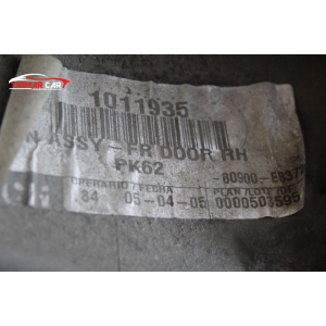 80900-EB372 PANNELLO PORTIERA ANTERIORE DESTRA NISSAN PATHFINDER 3 III (R51)(2005 IN POI) 2.5 DCI 4WD 174CV 128KW COD MOT; YD25